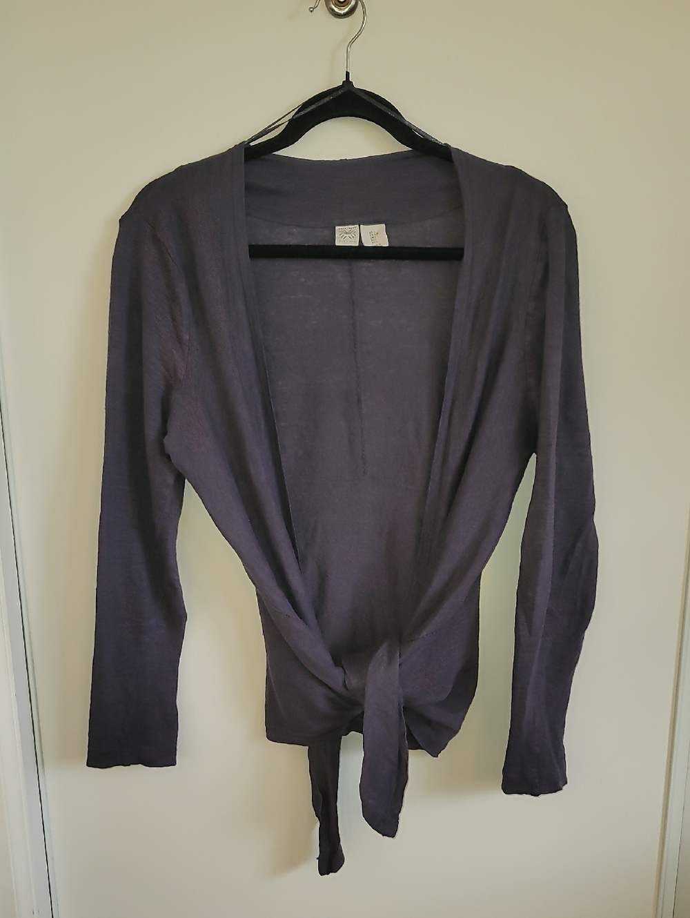 Artisan Ny Muted Slate Purple Knit Cardigan with Tie